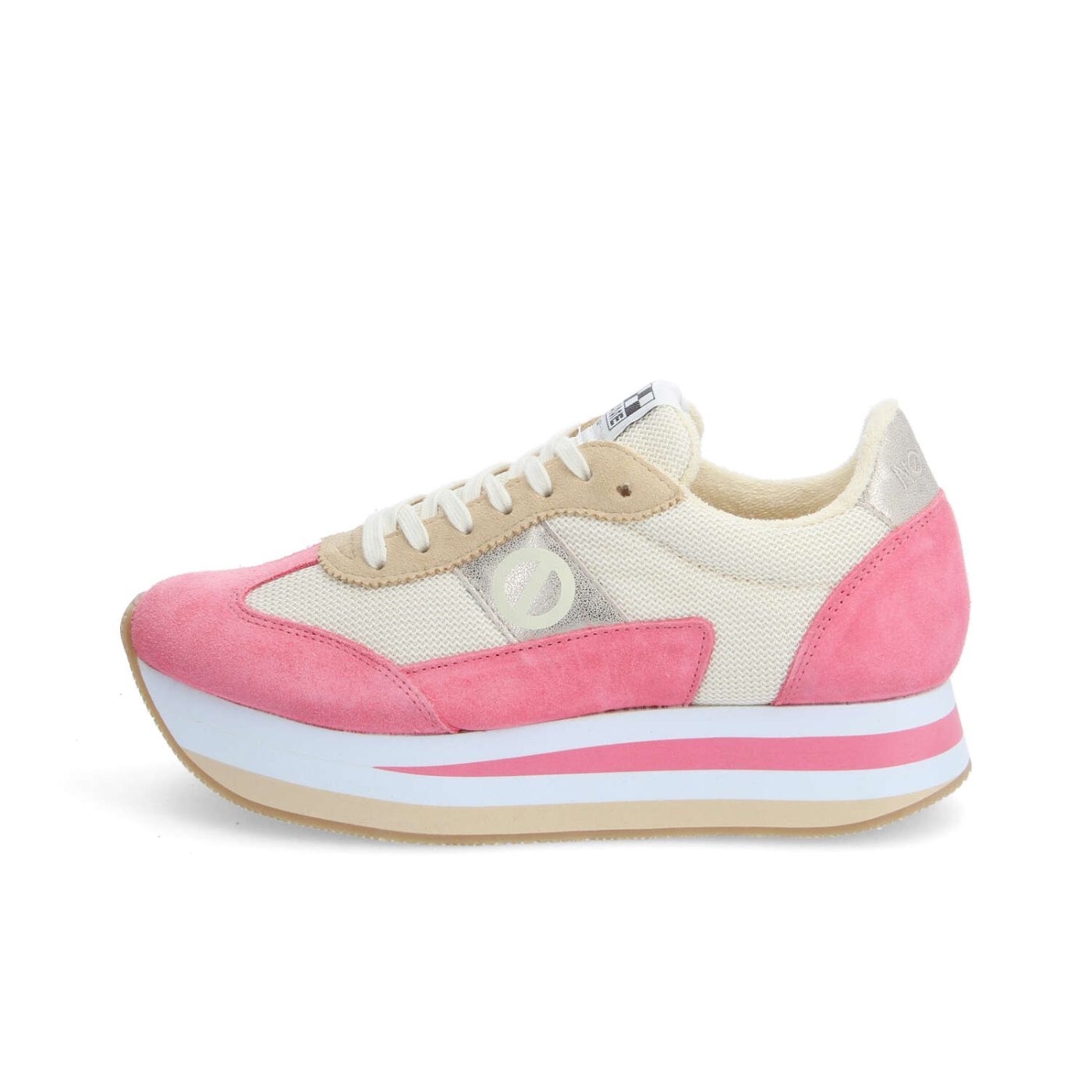 FLEX M JOGGER W - SUEDE/SDE/KNIT - PINK/BEIGE/OFF WHITE